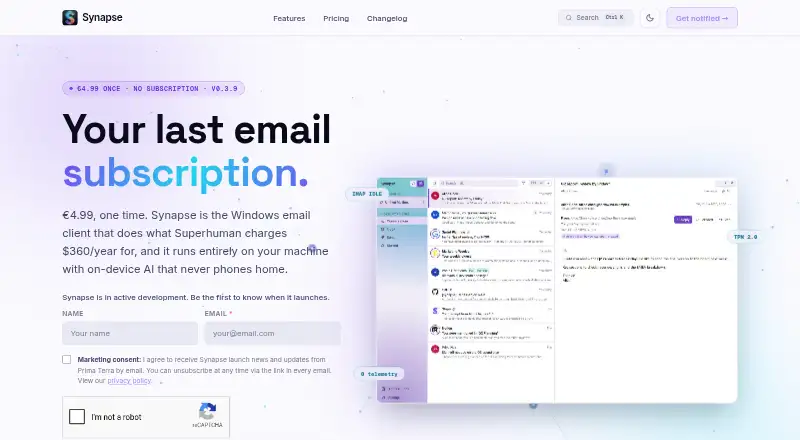 Synapse's website