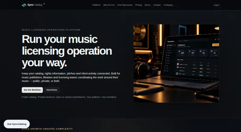 SyncCatalog's website