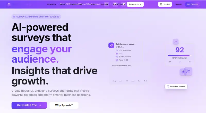 Synesis Survey's website