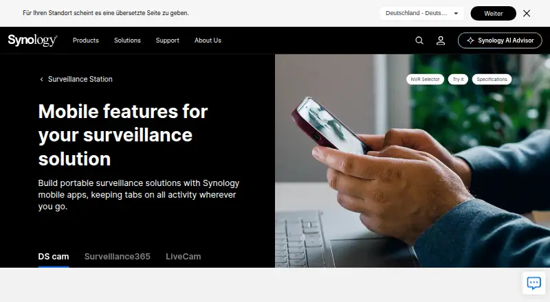 DS cam's website