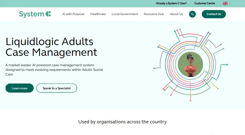 The Liquidlogic Adults Case Management homepage