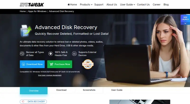 Advanced Disk Recovery's website