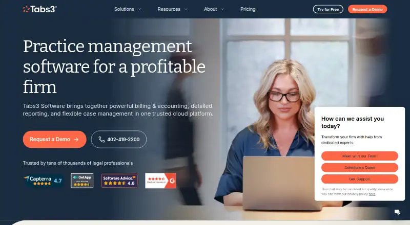 The PracticeMaster homepage