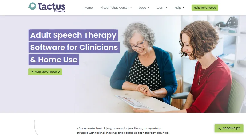 Tactus Therapy's website