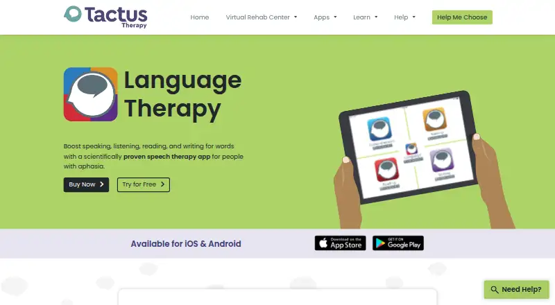 Language Therapy 4-in-1's website