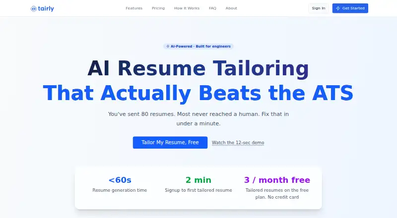 Tairly's website