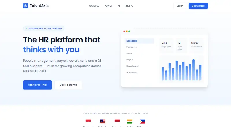 The TalentAxis homepage
