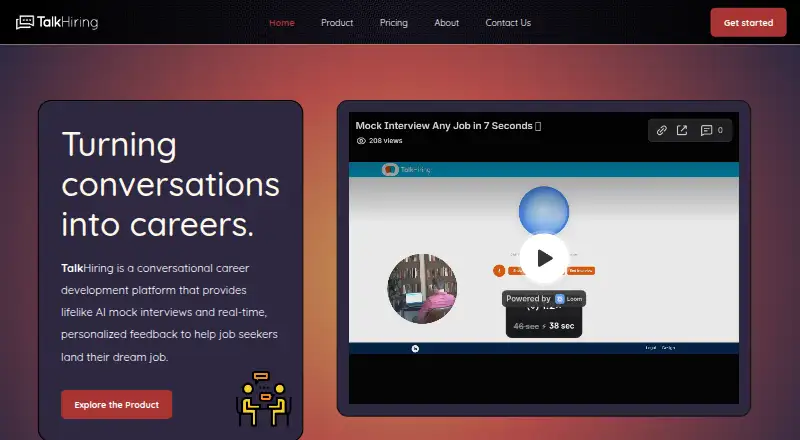 TalkHiring's website