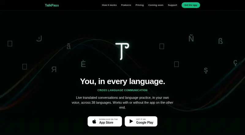 TalkPass's website