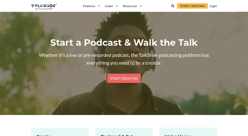 TalkShoe's website