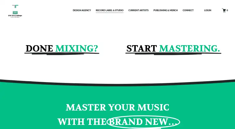 The T&R AI Mastering Tool homepage