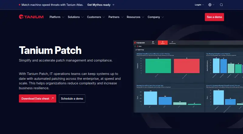 Tanium Patch's website