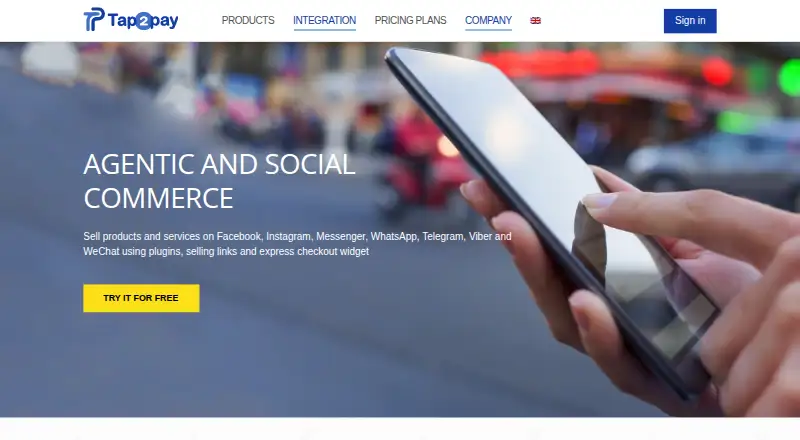 Tap2Pay's website