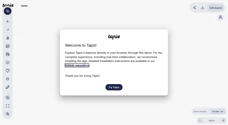 Tapiz's website
