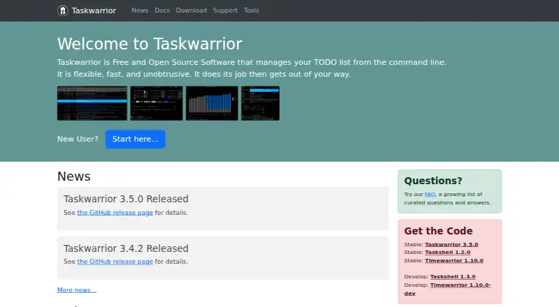 Taskwarrior's website