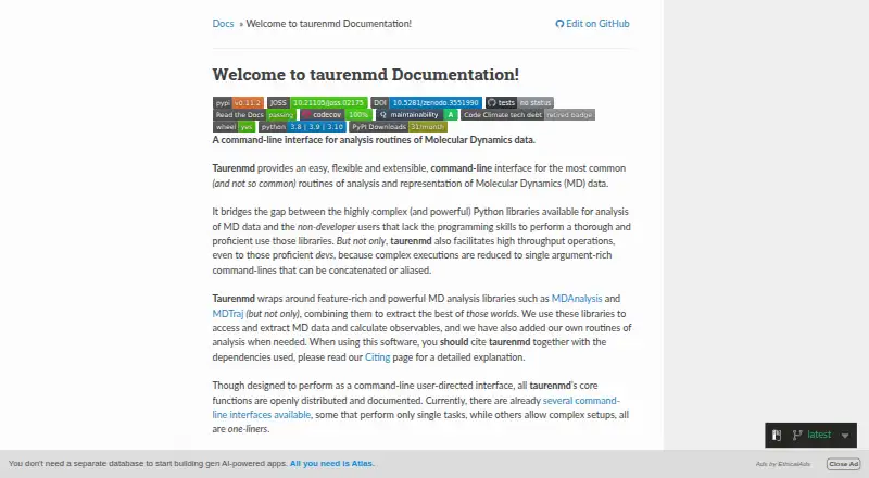 The TaurenMD homepage