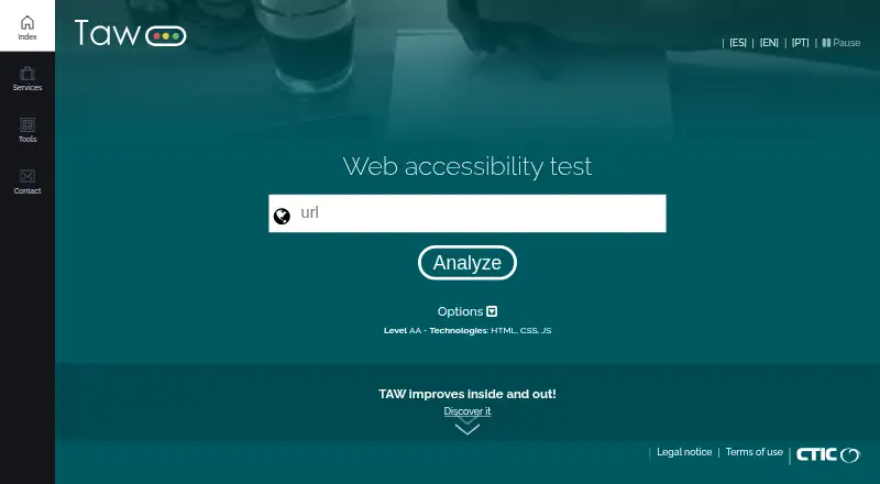 The TAW homepage