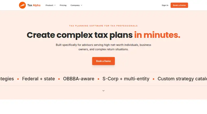 Tax Alpha's website