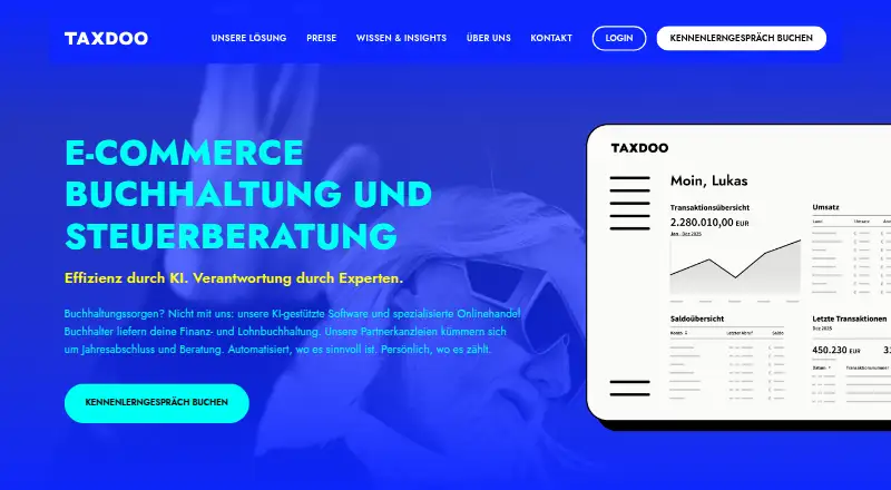 Taxdoo's website