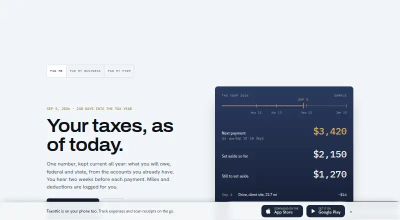 The Taxottic homepage