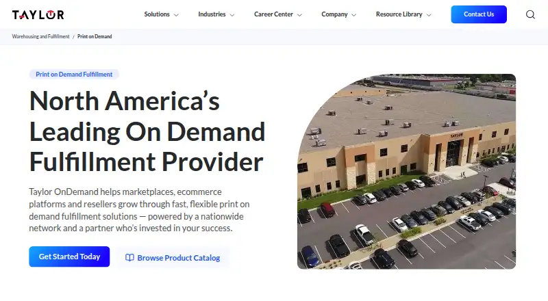 Taylor OnDemand's website