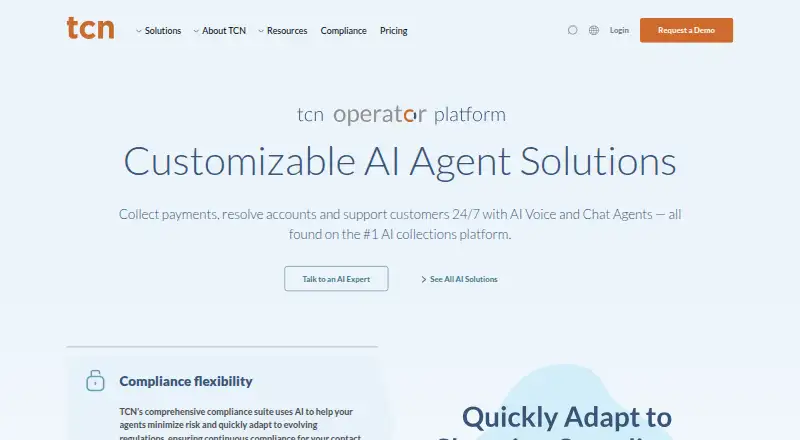 The TCN Operator homepage