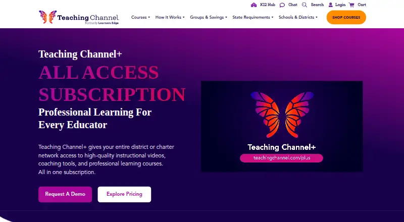 Teaching Channel Video Library's website