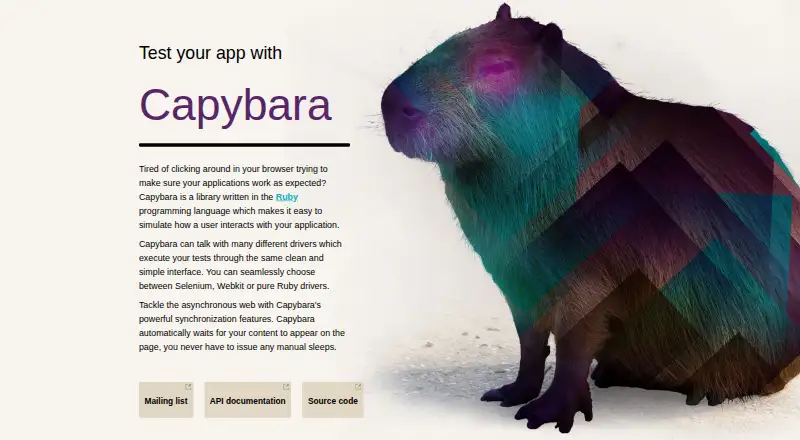 Capybara's website