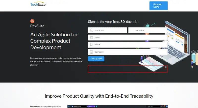 TechExcel DevSuite's website