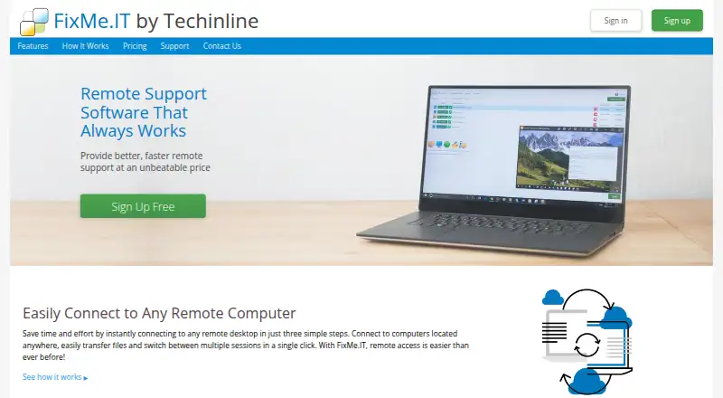 The FixMe.IT homepage