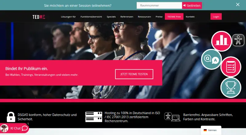 TEDME's website