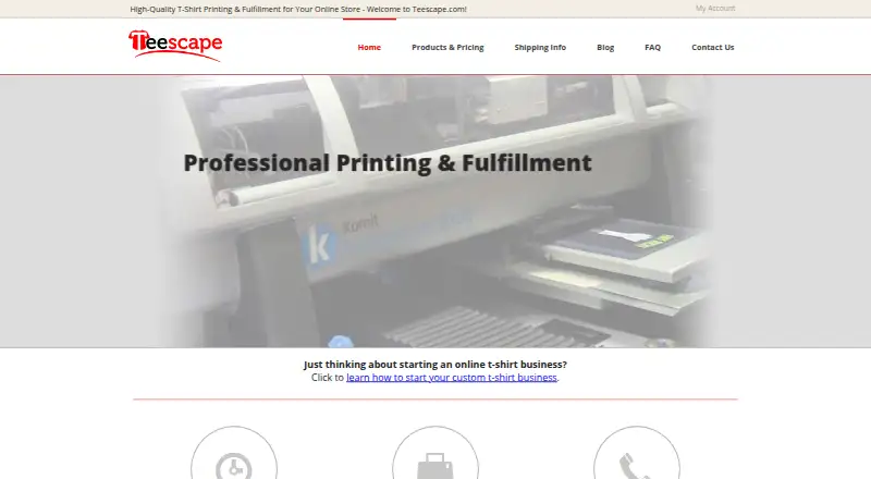 Teescape's website