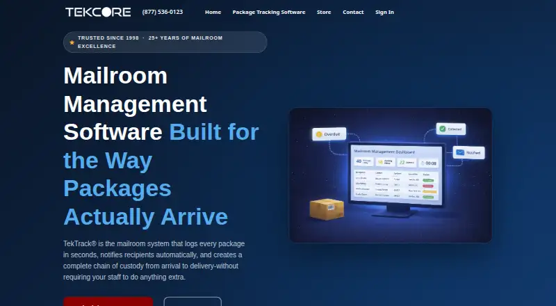 TekTrack's website