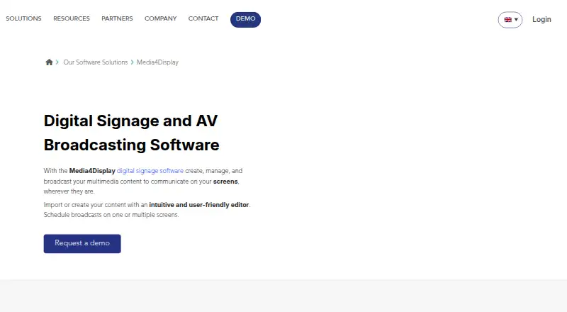 Media4Display's website