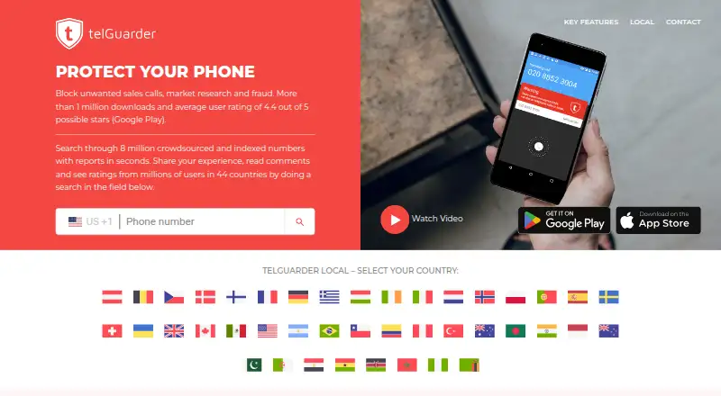 telGuarder's website
