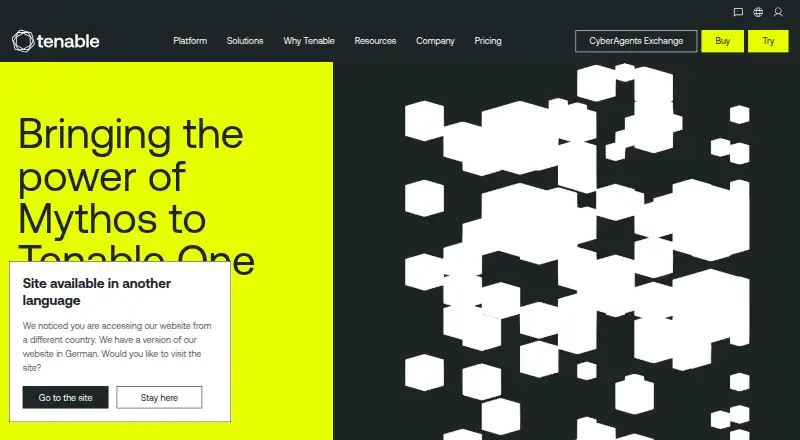 Tenable Agents's website