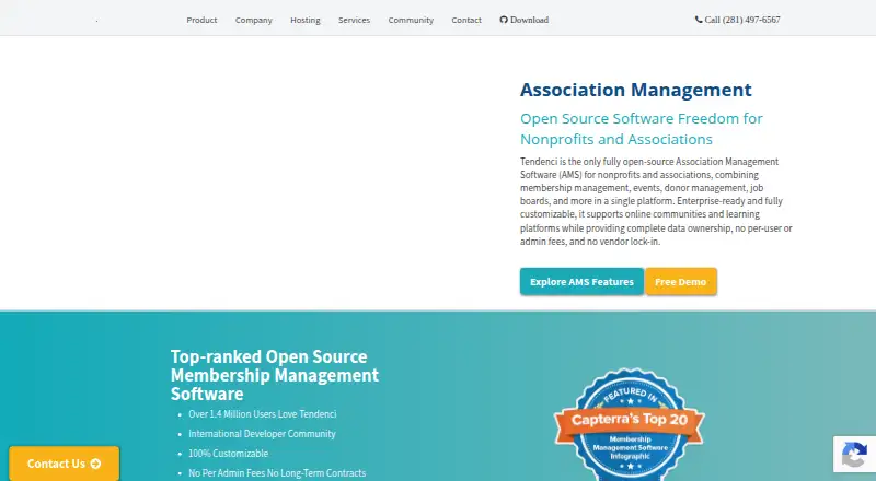 Tendenci's website