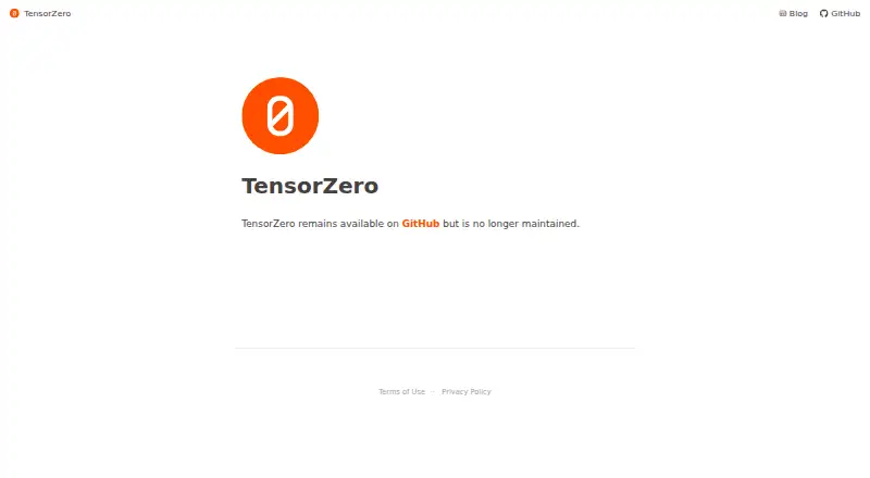 The TensorZero homepage