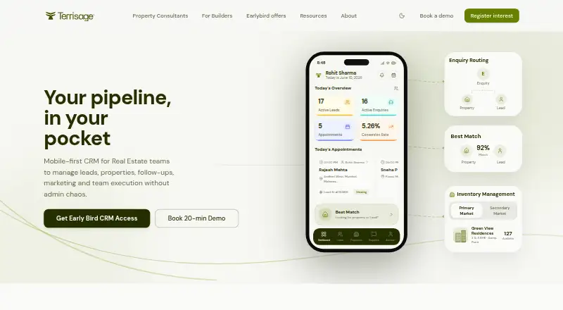The Terrisage homepage