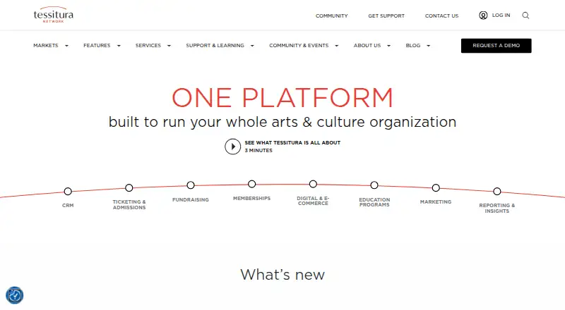 The Tessitura homepage