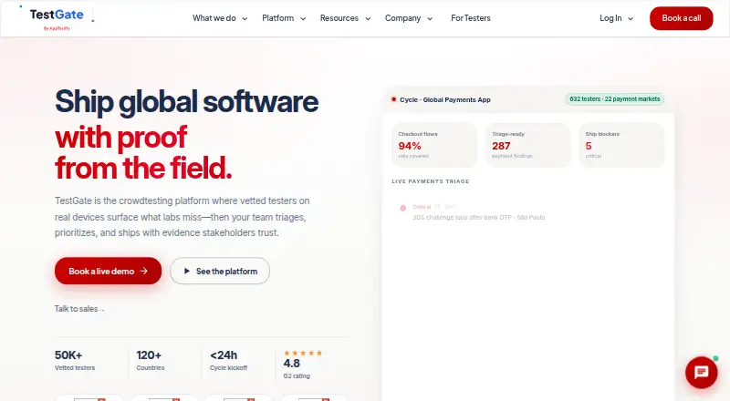 TestGate's website