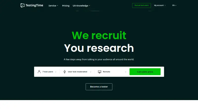 TestingTime's website