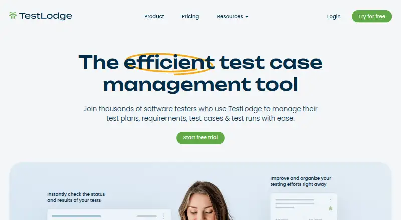 TestLodge's website