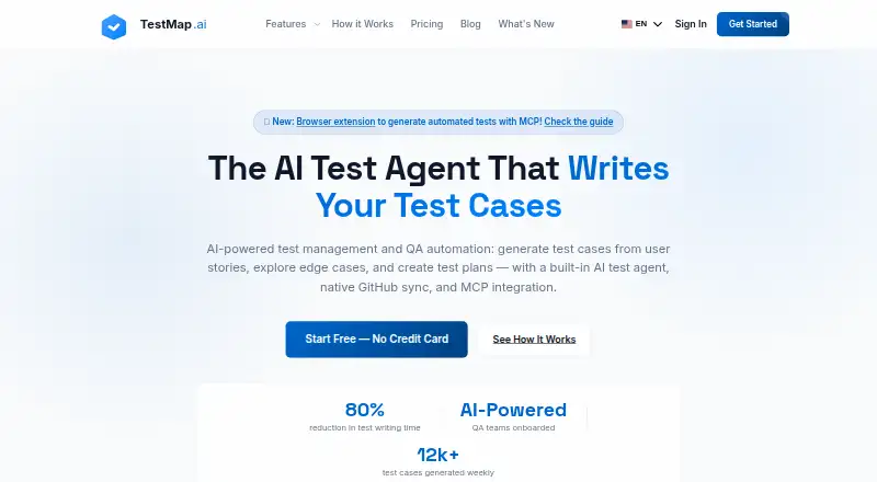 TestMap.ai's website
