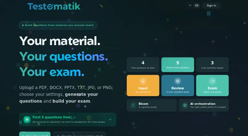 The TESTOMATIK homepage