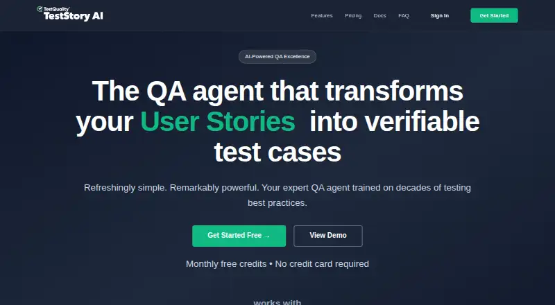 TestStory AI's website