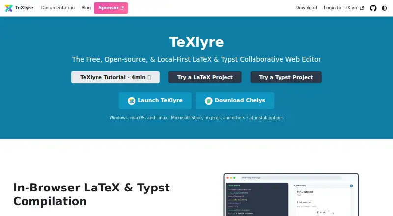 TeXlyre's website