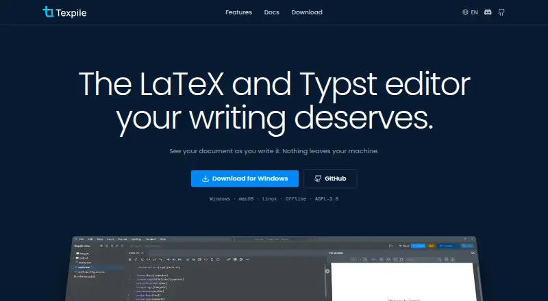 Texpile's website