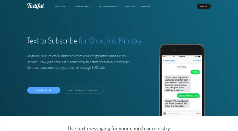 Textiful's website