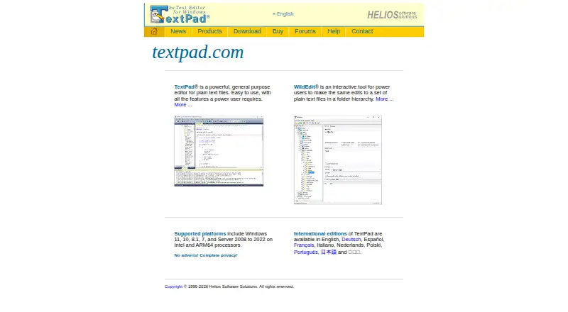 TextPad's website